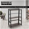 Стеллаж на металлокаркасе BRABIX Smart SH-006, 605х295х790 мм, ЛОФТ, трапеция, складной, металл/ЛДСП ясень, каркас черный фото 13