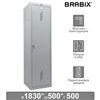 Шкаф металлический для одежды BRABIX LK 11-50, УСИЛЕННЫЙ, 2 отделения, 1830х500х500 мм, 22 кг фото 1