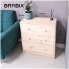 Комод деревянный, сосна, BRABIX "Scandi Wood SC-001" РАСТ, 620х300х700 мм, 3 ящика, 641890 фото 4