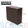 Комод BRABIX "Scandi CM-001", 750х330х730 мм, 4 ящика, ЛДСП, венге, 641902 фото 6