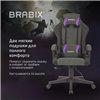 BRABIX Striker GM-121, синхромеханизм, 2 подушки, экокожа/велюр, черное/серое фото 19