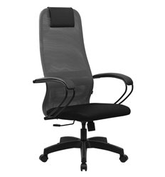 Кресло для руководителя BRABIX Premium Ultimate EX-800 пластик, плотная двойная сетка Х2, черное/серое фото 1