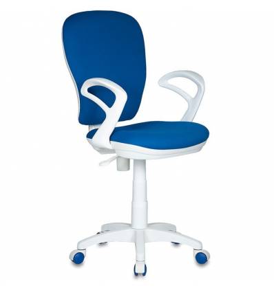 Кресло Бюрократ CH-W513/26-21 для оператора, цвет синий, белый пластик