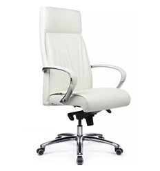 Офисное кресло RV DESIGN Gaston 9164 белый, алюминий, кожа фото 1