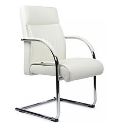 Кресло для посетителя RV DESIGN Gaston-SF 9364 белый, кожа фото 1