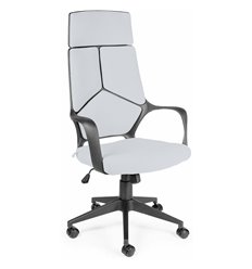 Офисное кресло Riva Chair Iq Rv 8989 светло-серое, черный пластик, ткань фото 1