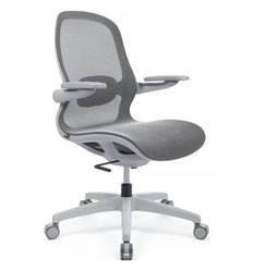 Офисное кресло RV DESIGN Miller YSJ-300 серая сетка, серый пластик фото 1
