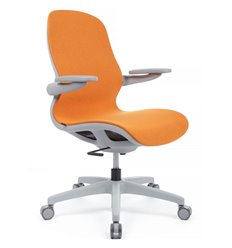 Офисное кресло RV DESIGN Miller YX-300 оранжевая ткань, серый пластик фото 1