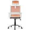 Riva Chair Mint 1029HW оранжевый/серый, сетка/ткань, белый пластик, хром фото 5