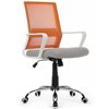 Riva Chair Mint 1029MW оранжевый/серый, сетка/ткань, белый пластик, хром фото 1