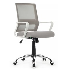 Riva Chair Mint 1029MW серый, сетка/ткань, белый пластик, хром