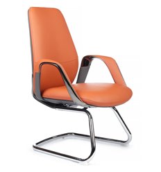 Дизайнерское кресло RV DESIGN Napoli-SF YZPN-YR022 оранжевый/серый, кожа фото 1