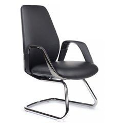 Кресло для посетителя RV DESIGN Napoli-SF YZPN-YR022 черный, кожа фото 1