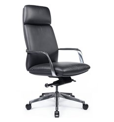 Офисное кресло RV DESIGN Pablo A2216-1 черный, алюминий, кожа фото 1