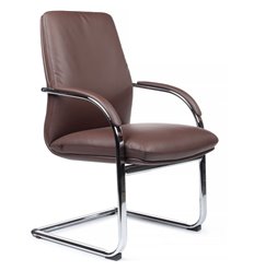 Офисное кресло RV DESIGN Pablo-CF C2216-1 коричневый, алюминий, кожа фото 1