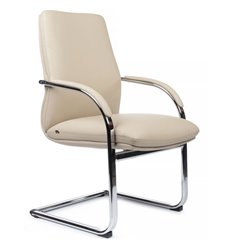 Офисное кресло RV DESIGN Pablo-CF C2216-1 светло-бежевый, алюминий, кожа фото 1