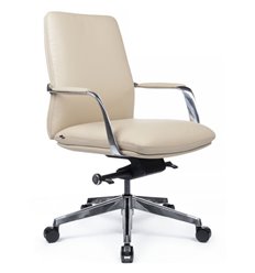 Офисное кресло RV DESIGN Pablo-M B2216-1 светло-бежевый, алюминий, кожа фото 1