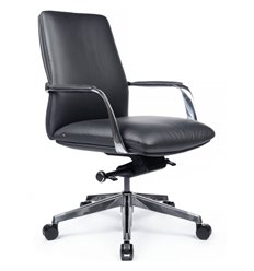 Офисное кресло RV DESIGN Pablo-M B2216-1 черный, алюминий, кожа фото 1