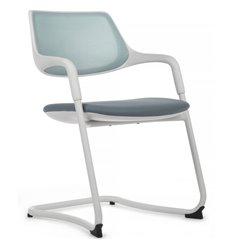 Дизайнерское кресло RV DESIGN Scroll SF HY-813B голубой/серый, сетка/ткань фото 1