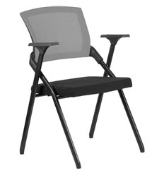 Стул со спинкой Riva Chair Seat M2001 серый/черный, сетка/ткань фото 1