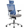 Riva Chair Step AW2320 синий/серый, сетка/ткань, хром, белый пластик фото 1