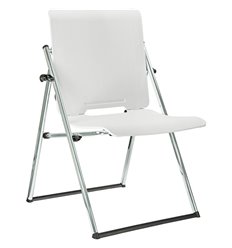 Офисное кресло трансформер Riva Chair Form 1821 белый пластик, хром, складной фото 1