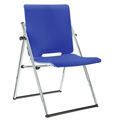 Стул трансформер Riva Chair Form 1821 синий пластик, хром, складной фото 1