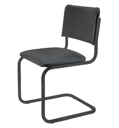 Riva Chair Сильвия 01S черная экокожа, черный металл