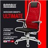 BRABIX Premium Ultimate EX-801 хром, плотная двойная сетка Х2, черное/красное фото 17