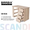BRABIX Scandi CD-016 100х500х750 мм, 4 ящика, дуб сонома фото 3