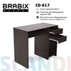 BRABIX Scandi CD-017, 900х450х750 мм, 2 ящика, венге фото 2