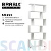 Стеллаж BRABIX Scandi SH-008, 730х250х1760 мм, 6 секций, ЛДСП, белый фото 2
