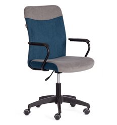 Офисное кресло TETCHAIR FLY флок, серый/синий фото 1
