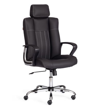 TETCHAIR OXFORD хром экокожа, черный