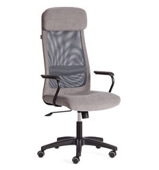 Кресло для оператора TETCHAIR PROFIT (мп) флок/сетка, серый фото 1