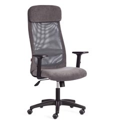 Кресло для оператора TETCHAIR PROFIT PLT флок/сетка, серый фото 1