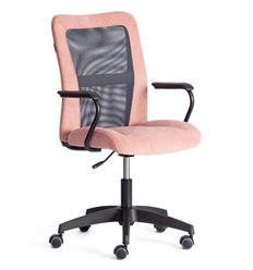 Офисное кресло TETCHAIR STAFF флок/сетка, розовый/серый фото 1