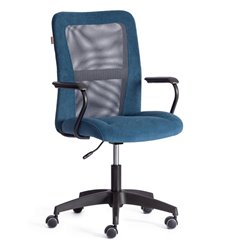 Офисное кресло TETCHAIR STAFF флок/сетка, синий/серый фото 1