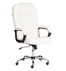 Кресло для руководителя TETCHAIR СН9944 (22) Хром экокожа, белый фото 1