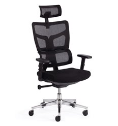 Офисное кресло TETCHAIR MESH-11HR сетка/ткань, черный фото 1