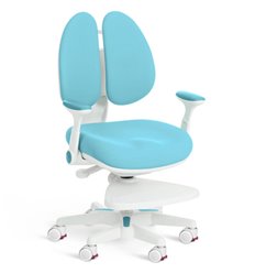 Эргономичное детское кресло TETCHAIR MIRACLE Blue ткань, голубой фото 1