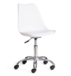 Офисное кресло TETCHAIR TULIP (mod.106-1) пластик/экокожа, белый фото 1