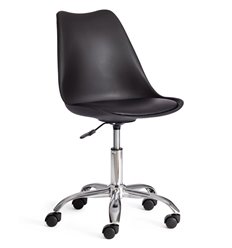 Офисное кресло TETCHAIR TULIP (mod.106-1) пластик/экокожа, черный фото 1