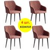 TETCHAIR BREMO (mod. 708) компл. 4 шт., ткань, коралловый barkhat 15, ножки черные фото 1