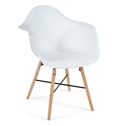 TETCHAIR CINDY (EAMES) (mod. 919) пластик белый, ножки бук