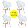 TETCHAIR CINDY (EAMES) (mod. 919) компл. 4 шт.,  пластик белый, ножки бук фото 1