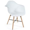 TETCHAIR CINDY (EAMES) (mod. 919) компл. 4 шт.,  пластик белый, ножки бук фото 2