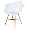 TETCHAIR CINDY (EAMES) (mod. 919) компл. 4 шт.,  пластик белый, ножки бук фото 4