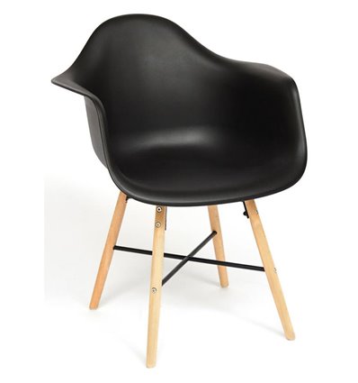 TETCHAIR CINDY (EAMES) (mod. 919) пластик черный, ножки бук