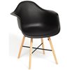 TETCHAIR CINDY (EAMES) (mod. 919) компл. 4 шт.,  пластик черный, ножки бук фото 2